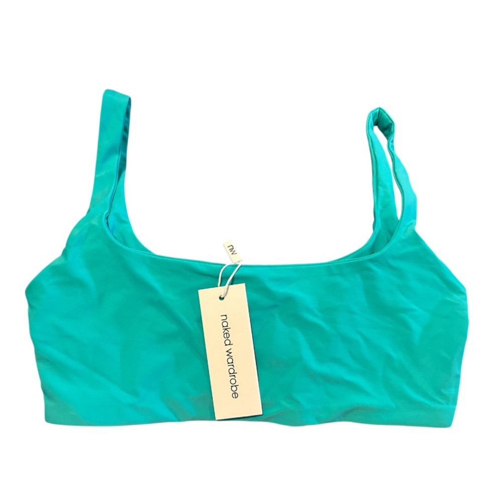 Naked Wardrobe Scoop Tank Bra in Turquoise Green Size Small NWT